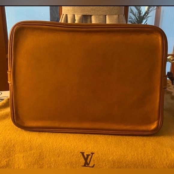 Luis Vuitton Brown Coated Bucket Bag - Picture 6 of 10